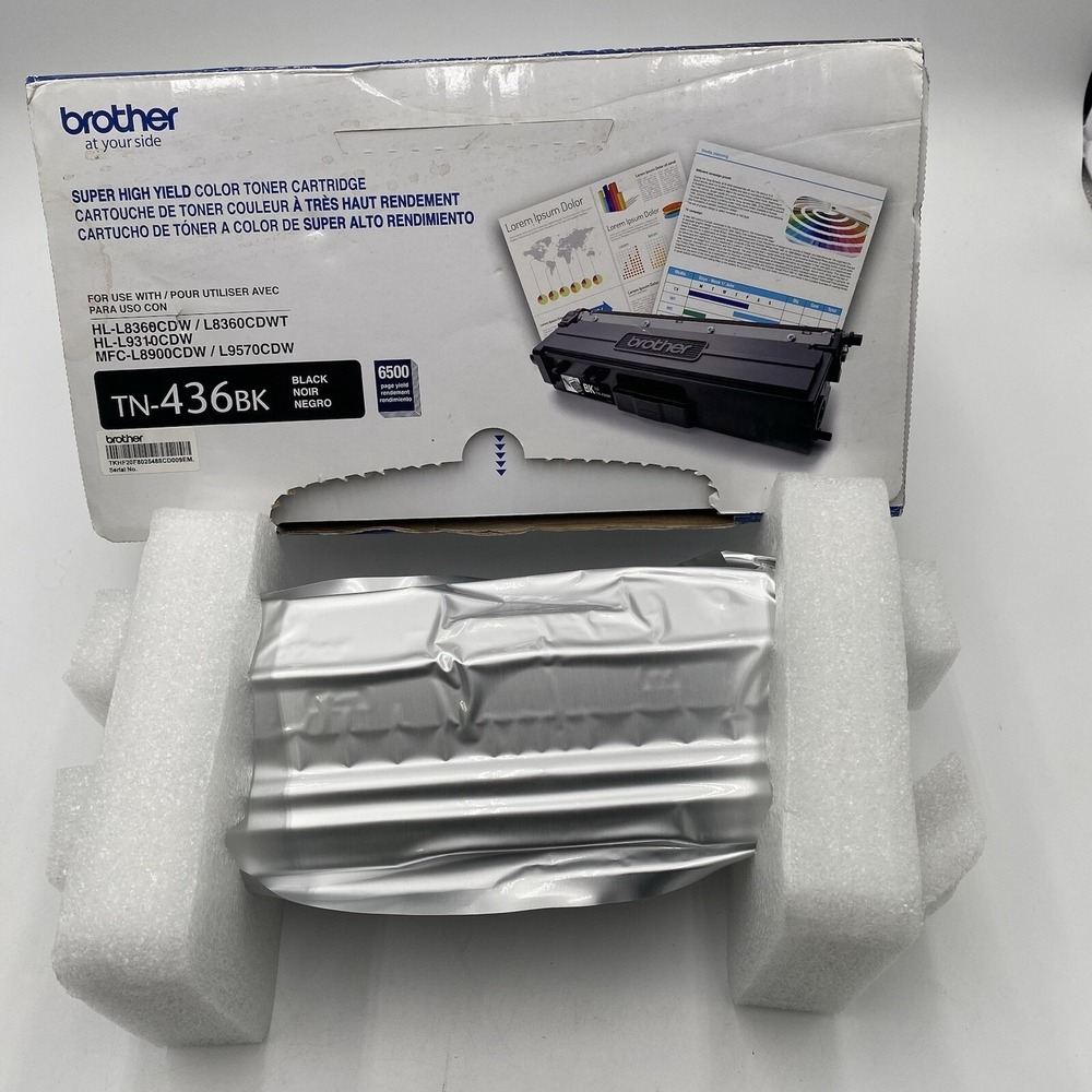 New Genuine Sealed Brother TN-460 Black High Yield Toner